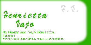 henrietta vajo business card