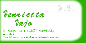 henrietta vajo business card